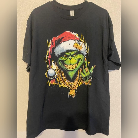 Gangster Grinch Christmas Tshirt - Picture 1 of 2